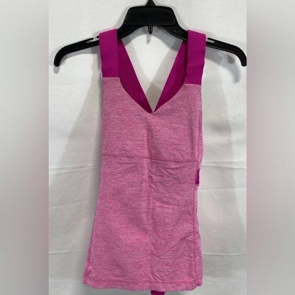 Lululemon Athletica Pink Cross-Back Tank Top - Picture 3 of 7